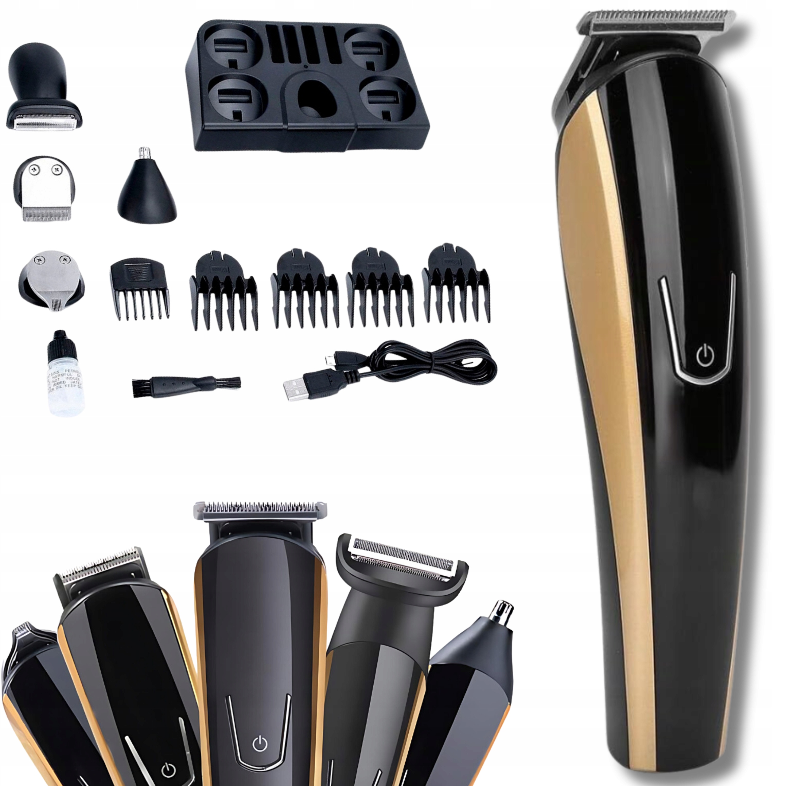 NETBUY TRIMER GP-8188 zastrihávač vlasov BLACK MEGA XL ELEGANT SET